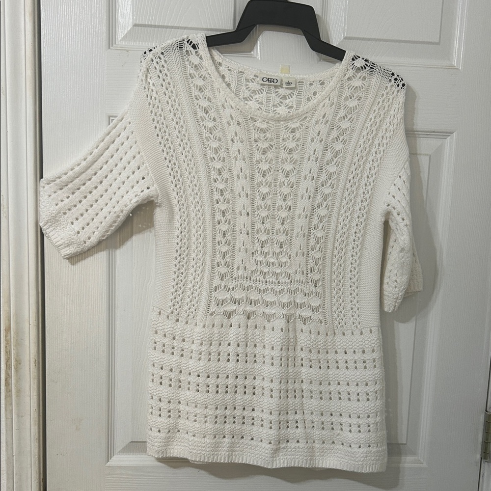 Cato Women's Cream Knit Sweater